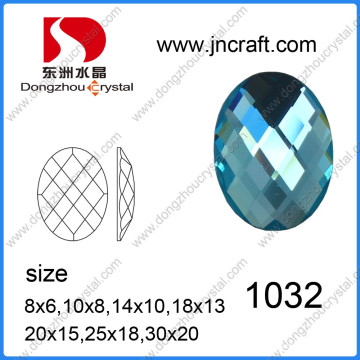 Pedra de vidro oval solta da qualidade superior Dz-1032 para sacos